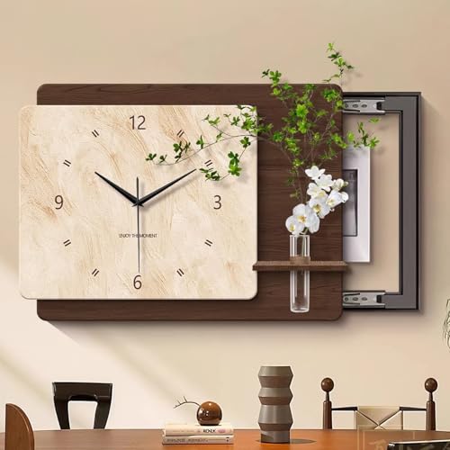 Cache-panneau mural avec porte coulissante gauche pour cacher compteur