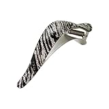 Ficcare Maximas Hair Clip in Glittery Black and White Zebra-Large