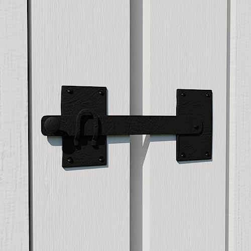 Renovators Supply Manufacturing Black Iron Gate Flip Latch 12" Large Antique Two Sided Flip Locks Rust Resistant Powder Coated Barn Door And Fence Gate Latches With Hardware Pack Of 3 #TOP2