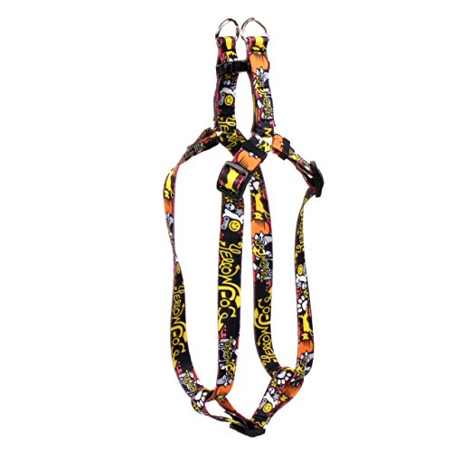 Image of Yellow Dog Design Graffiti Dog Step-in Dog Harness 3 /4 inch Wide and Fits Chest Circumference of 9 to 15 inch, Small