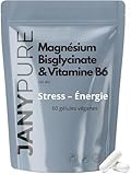 Magnésium Bisglycinate 150mg + Vitamine B6 P5P   Stress Sommeil Fatigue Triple Action   Haute Absorption Digestion Facile   60 Gélules Vegan Cure 2 Mois   Sans OGM Sans Gluten   Qualité Premium
