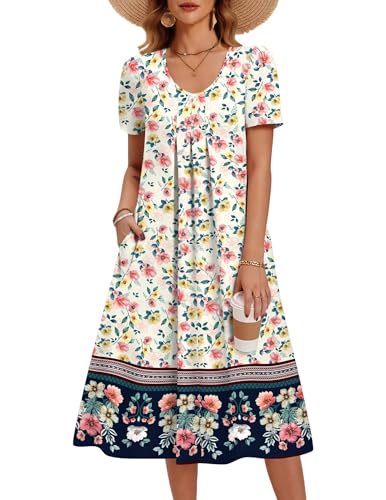 Zeagoo Plus Size Dresses for Women Short Sleeve Dress Hawaiian Dress 3XL