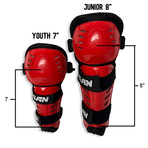 H-1 Youth Hockey Shin Pads (Street, DEK and Ball Hockey) (8\" Black)