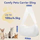Pawaboo Hundetragetasche, Tragbare Haustier Hundetasche mit Breiterem Sicherheitsgurt, Outdoor Reise Haustier Umhängetasche Transporttasche für Klein Hund Katze (Bis zu 10lbs), Weiß