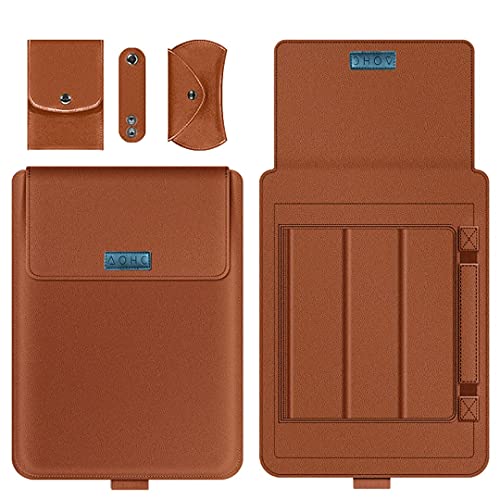 Generic AOHC 13-14 inch (Sienna Brown) Laptop Sleeve Case Laptop Stand Adjustable, Computer Shock Resistant Bag with Mouse Pad for MacBook, Window Surface
