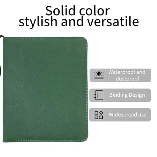 Image of Card Binder - 720 Capacity, Zippered Trading Card Holder for MTG, Sports & Collectible Cards - Acid-Free, Durable & Travel-Friendly Storage (Green dots, 9 Pocke)