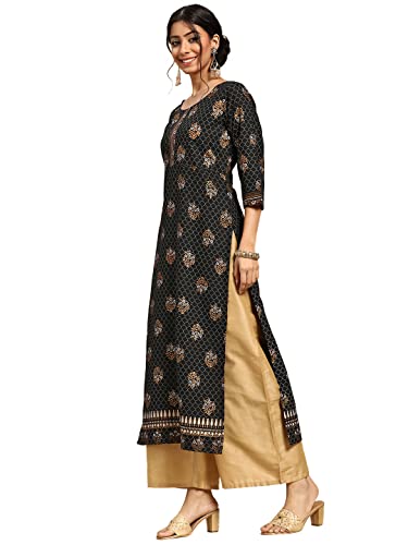 Image of Gerua By Libas Printed Viscose Straight Kurta Suit