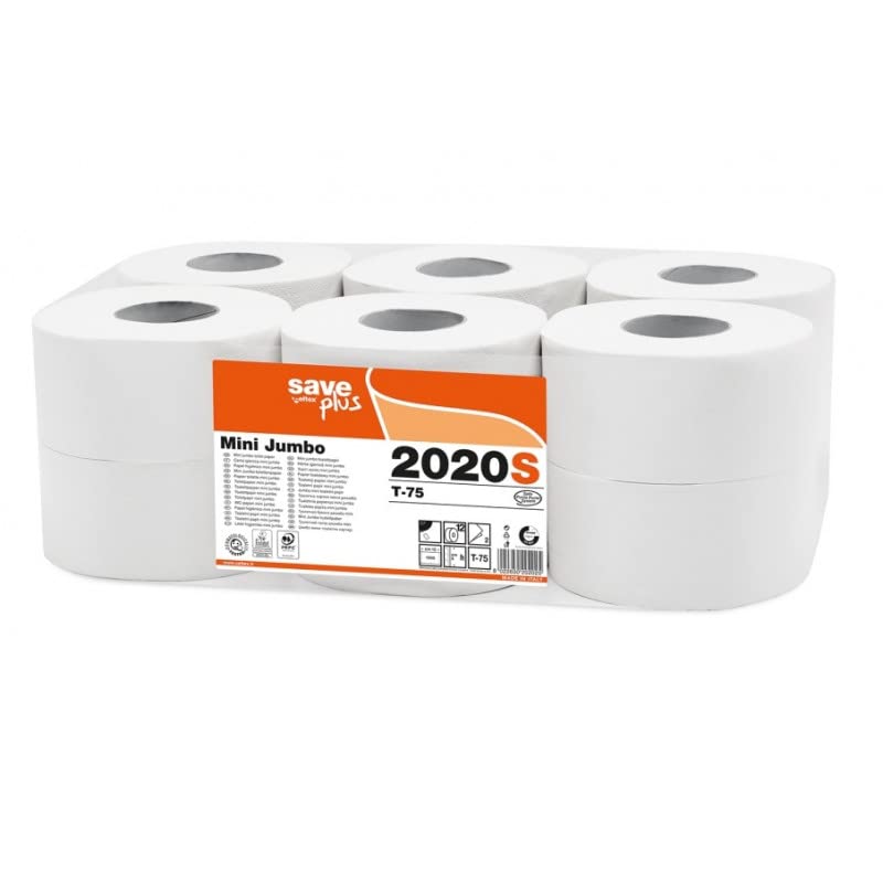 Papel higiénico Mini Jumbo - Lote de 12 rollos 2020S CELTEX