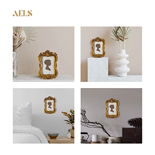 Aels 4X6 Inch Vintage Picture Frame, Elegant Antique Photo Frames With Glass Front, Photo Display, Tabletop & Wall Hanging, Gift Ideas #TOP3