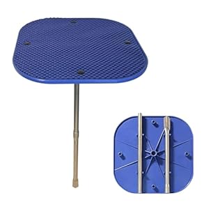 OLPRO | Portable Camping Table with Spike | Lightweight & Foldable Outdoor Table, 44cm Tall with Anti-Slip PVC Top, Perfect for Camping, Beach, Picnics & Outdoor Dining