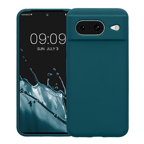 kwmobile Case Compatible with Google Pixel 8 Case - TPU Silicone Phone Cover with Soft Finish - Teal Matte by kwmobile - Used condition - Image 8