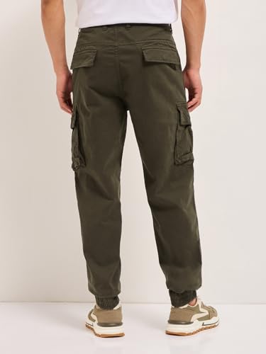 Image of Men's Navy Slim Fit Casual Cargo