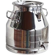 Stainless Steel Milk Transport Cans with Strong, Sealed Lid and Optional Spigot 5 Gallon, with Spigot
