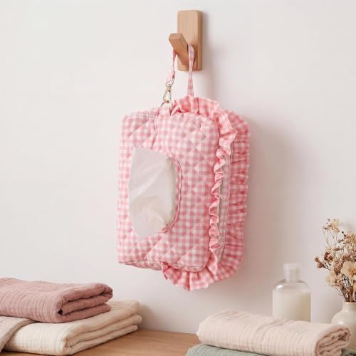 Double-layer Quilted Diaper Pouch Portable Baby Wipes Bag (White) - 1