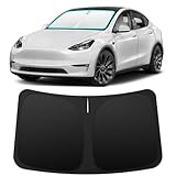 INSAUTO Custom Fit Windshield Sun Shade Accessories for Tesla Model Y Model 3 2016-2026, Foldable Front Window Sunshade, UV & Heat Reflector, Keeps Interior Cool, Includes Storage Bag