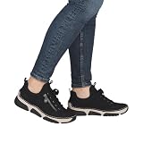 Rieker Damskie buty sportowe 45913, damskie wsuwane, Czarny, 40 EU