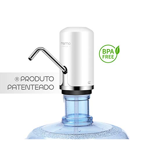 Conjunto Bomba Elétrica e Capa para Galão de Água, Momo Lifestyle, Garrafão de 10 e 20 Litros, Recar