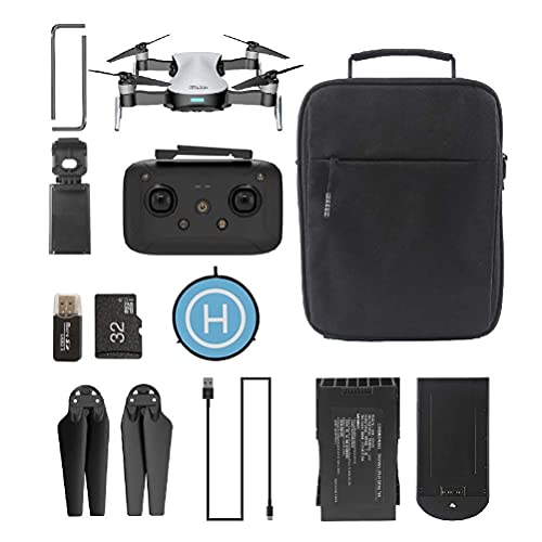 Drone GPS con Cámara 4K Live Video, Drone con Cámara, 110 Grados; Cámara De Gran Angular Ajustable, Retención De Altitud, Rango De Control De 3000M con Cardán Autoestabilizador De 3 Ejes (Color: Blan