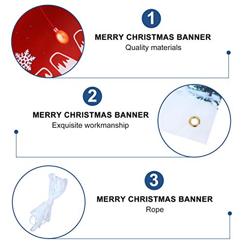 EXCEART Grande Feliz Natal Estaleiro Banner Enorme Xmas Assinar DecoraÃ§Ãµes para Interior Ao Ar Liv