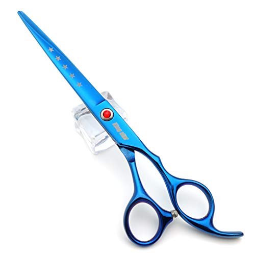 70intitaniumblueprofessionalpetgroomingscissorssetstraightthinningcurvedscissors4pcssetfordoggroomingblue  Urban Country Home Decor 70in titanium blue professional pet grooming scissors setstraight thinning curved scissors 4pcs set for dog groomingblue  urban country home decor