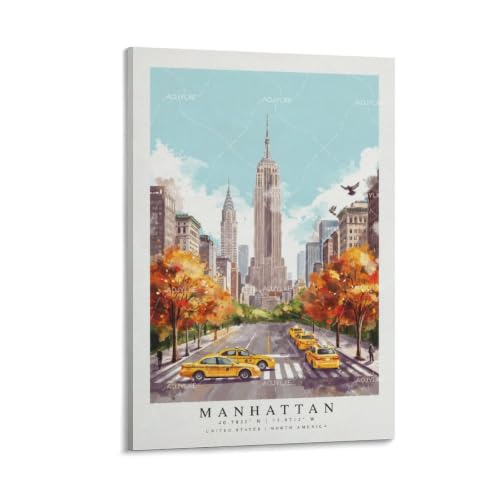 Art mural vintage New York une grande œuvre d'art pour la maison