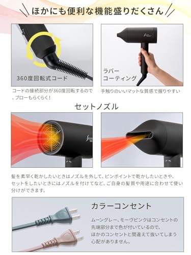 SALONMOON ブースターイオン ドライヤー SLMD01MP-A の商品画像 7