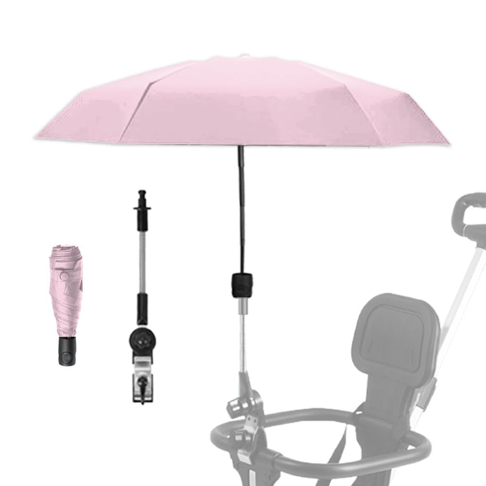 Nakazawa Paraguas desmontable para cochecito de bebé, parasol con clip, paraguas portátil para cochecitos, protege a tu hijo de los dañinos rayos UV