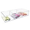 Isaac Jacobs Large 3-Compartment Acrylic Stackable Organizer (12.9" L x 5" W x 2.7" H), Multi-Sectional Tray & Storage Solution for Makeup, Craft Supplies, Bathroom, Kitchen, Office (Clear) #3