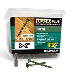 HILLMAN FASTENERS 48400 5 LB 8x2 Green Deck Screw