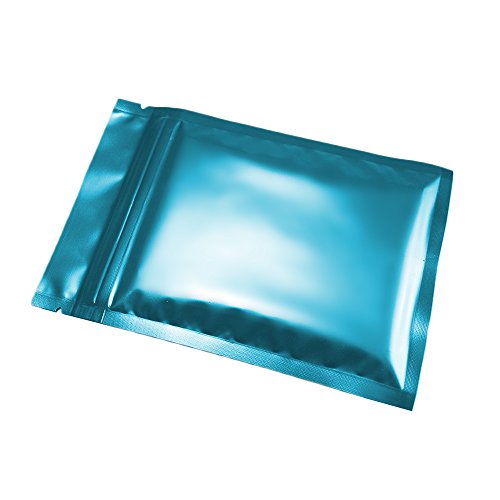 Bolsas planas resellables con cierre QuickQlick hermético azul mate 6