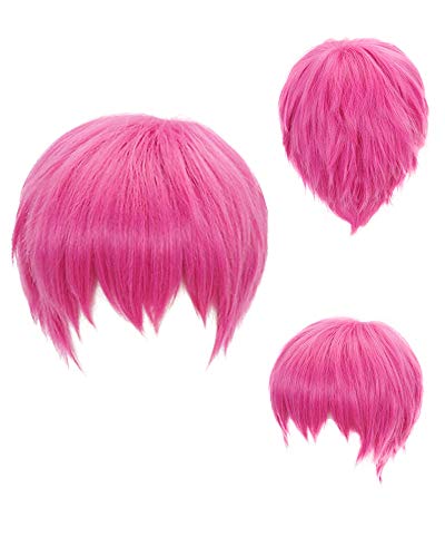Haikyuu Men's Anime Cosplay Wig Short Pink