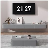Mobile TV Galleggiante KSYGINXD - Salvaspazio, Montato A Parete, Con Gestione Cavi E Ampio Spazio