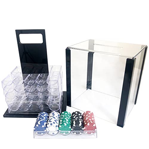Yuanhe Deluxe Acrylic Poker Chip Case - 1000 Chips Capacity, 10 Chip Racks/Trays by Yuanhe - Image 3