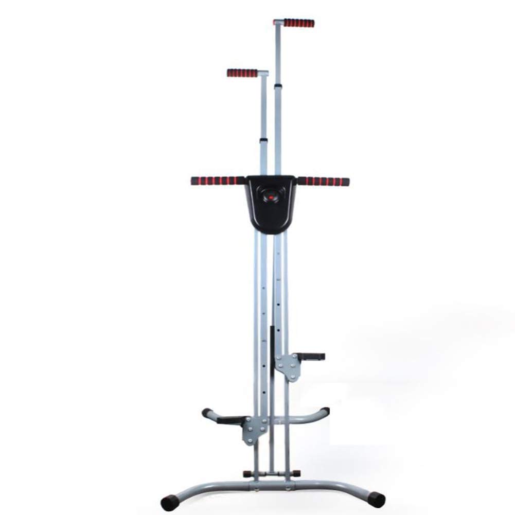 Mall Vertical Climber Stepper Adjustable Height Durable Steel Gym Home Training Fitness Equipment Exercise Machine Full Total Body Workout Fitness W Calorie Counter and Resistance Cords