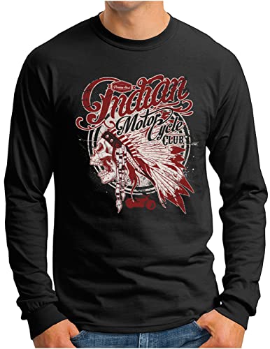 T-shirt manches longues homme OM3 Indian-Motorcycle-Club idée cadeau pour motard