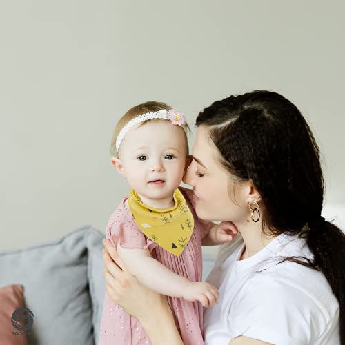 10pcs Baby Bandana Drool Bibs - Age 3 to 24 Months - Ultra Absorbent Organic Cotton Drooling Baby Bibs for Boys and Girl - Safe Nickel Free Snaps For Teething Protection - Unisex Bib Set4