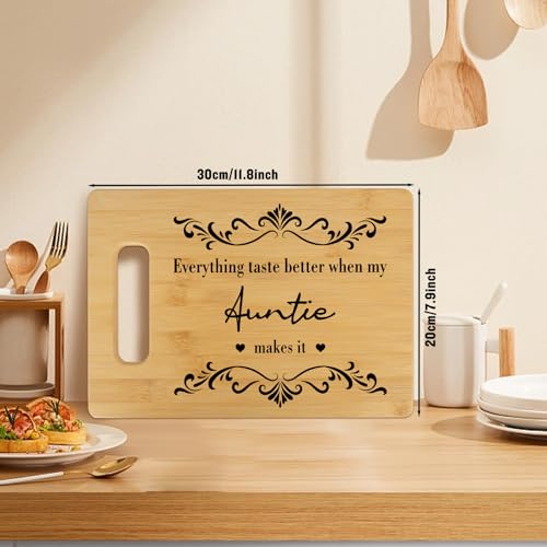 Tabla de cortar rectangular de madera bambú 29.97x20.07x1.27 cm para cocina decorativa miniatura 2