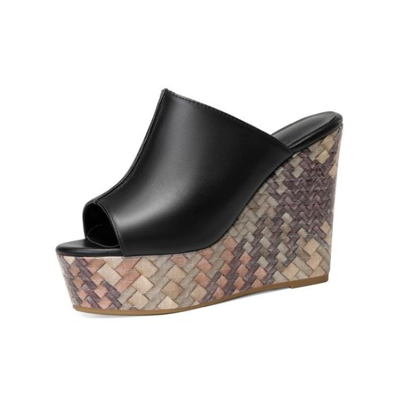 Women's Thick-Sole Slip-On Wedge Shoes: Comfy & Breathable for Summer Daily & Outdoor Wear
