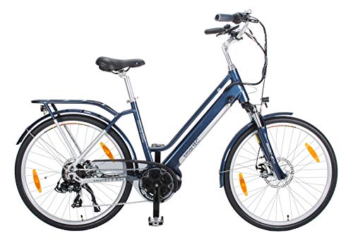 TrekX-MD Trekking E-Bike 26 Zoll mit Samsung Li-Ion-Akku 36v, 250 Watt, 7 Gänge, Fahrunterstützung 25 km/h, Mittelmotor, Rahmen-Akku,
