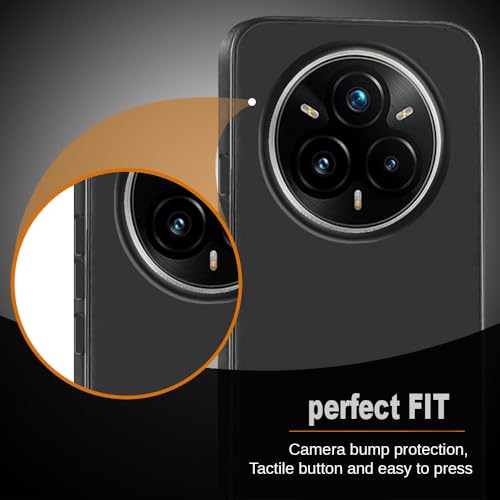 Image of Back Cover for Realme 14 Pro Plus 5G | Full Camera Protection | Premium Liquid Silicon Case | Flexible Bumper Case for Realme 14 Pro Plus 5G (Grey)