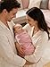 Newborn Swaddle Blanket Wrap 0-3 Months (3-Pack) - Adjustable Infant Sleep Sack, 100% Cotton Anti-Startle Soothing Sack, Soft Breathable Nursery Bedding - Dusty Rose + Pearl + Mauve
