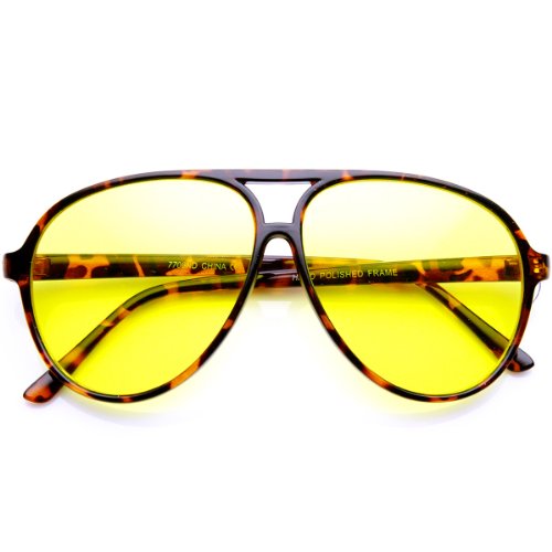 Retro 80's Style Driving Lens XL Large Plastic Aviator Sunglasses