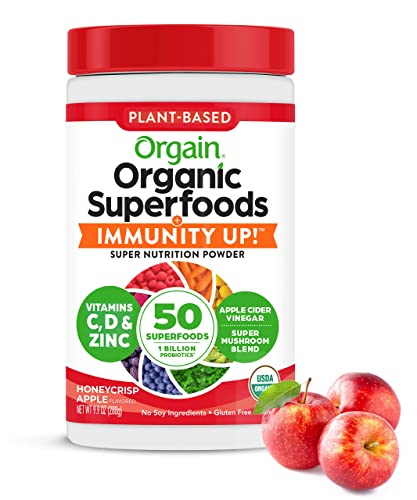 Orgain Organic Greens + 50 Superfoods Immunity Up! Powder, Honeyc...