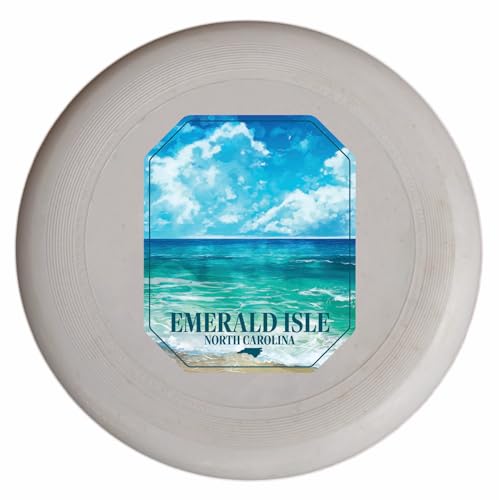 Emerald Isle North Carolina Serene Ocean Design Souvenir Frisbee Flying Disc Single