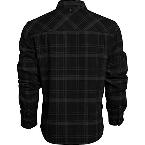Vortex Men's Timber Rush Flannel Shirts - Mechanical Stretch, Moisture Wicking, Underarm Gusset2