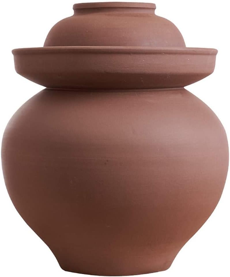 Traditional Chinese Porcelain Pickle Jar,Ceramic Fermentation Crock Pickling Pot,Ceramic Fermenting Jar with Water Seal Airlock Lid Stoneware Fermenter for Kimchi Sa 6KG