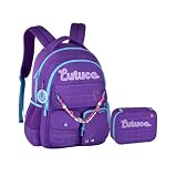 Kit Mochila e Estojo Escolar Juvenil Da Youtuber Luluca (Roxo)