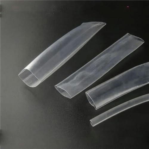 Tubo termorestringente trasparente da 1 metro, filo avvolgente, connettore per tubo termorestringente, kit di filo avvolgente, tubo termorestringente 2:1 - BIANCO - 40 mm x 1 metro