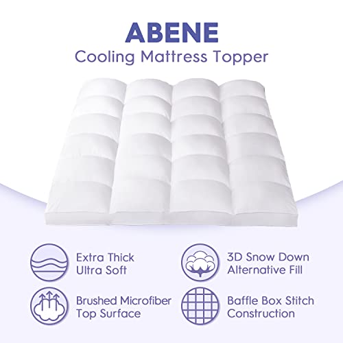 Abene Twin Mattress Topper For Back Pain Relief, Extra Thick Mattress Pad Pillowtop, Soft Mattress Protector Cover With 8"-21" Deep Pocket, Overfilled Down Alternative Filling #TOP1