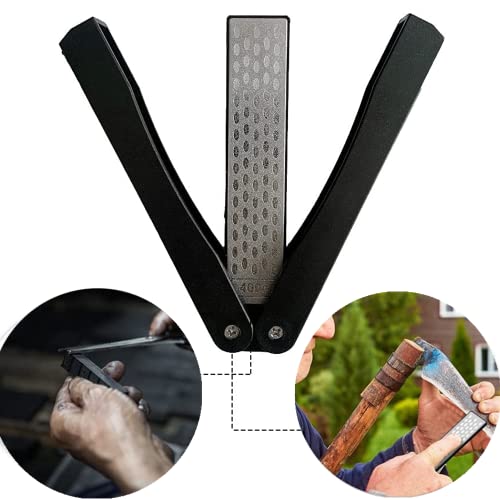 Messerschärfer Profi Faltend Doppelseitig Diamant Schärfstein 400/600 Körnung Handheld Folding Doppelseitige Knife Sharpener Diamant Schleifstein Messerschärfer Werkzeug Für Home Küche (BK)